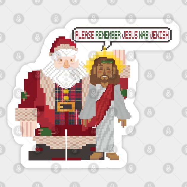 this christmas remember jesus was jewish Sticker by remerasnerds